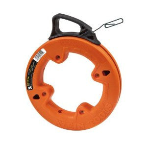 Klein Tools 56001 50-Feet Depth finder High Strength 1/8-Inch Wide Steel Fish Tape