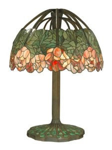Dale Tiffany TT90513 Tiffany Table Lamp, Dark Antique Bronze and Art Glass Shade
