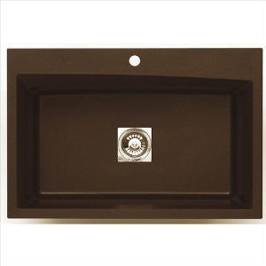 Astracast WC10RQUSSK Large Single Bowl Kitchen Sink, Metallic Chocolate