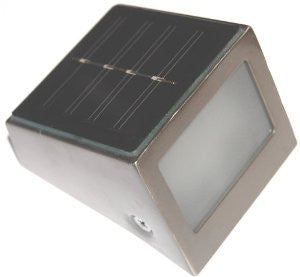 BTR BT1040C SOLAR-4 pcs set Wall and Step Light, Silver, 4-Pack