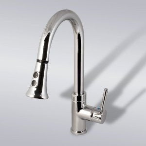 Decor Star TPC01-TC Contemporary 16" Pull Out Spray Kitchen Sink Faucet cUPC NSF AB 1953 Lead Free Chrome