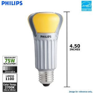 Philips 418590 17-Watt A21 LED Household Light Bulb, Dimmable