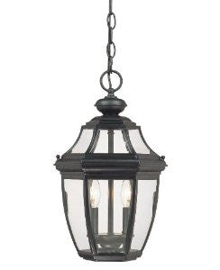 Savoy House Lighting 5-494-BK Endorado Collection 2-Light Outdoor Hanging Entry Lantern, Black Finish with Clear Glass