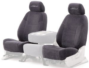 Coverking Custom-Fit Front Bucket Seat Cover - Velour Fabric , Charcoal