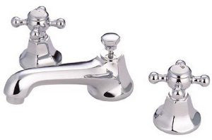 Kingston Brass KS4461BX Metropolitan Widespread Lavatory Faucet with Metal Cross Handle, Polished Chrome (Not CA/VT Compliant)