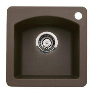 Blanco BL440202 BlancoDiamond Single Bowl Bar Sink, Cafe Brown