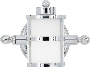 Quoizel TB8603C Tranquil Bay 6-1/2-Inch Bath Fixture with Opal Etched Glass, Polished Chrome, 3-Lights