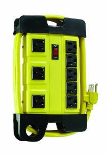 Coleman Cable 04655 8-Outlet Heavy-Duty Power Center Strip with 6-Feet Cord