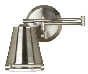Kenroy Home 21009BS Metro Wall Swing Arm Lamp, Brushed Steel