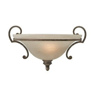 Golden Lighting 2488-WSC FI Rockefeller One Light Wall Sconce, Forged Iron Finish