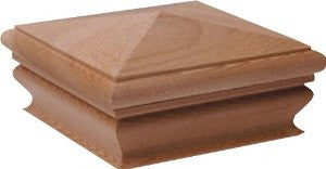 Woodway Products 870.2033 4-by-4-Inch Treated Pyramid Post Cap, 12-Pack, Natural