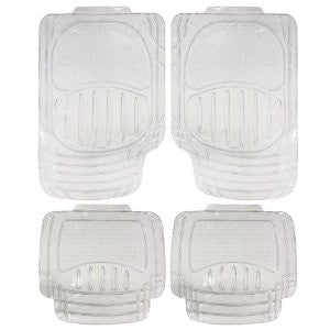 Pilot Automotive FM-07C All Season Clear Rubber Floor Mat, (4 Piece)