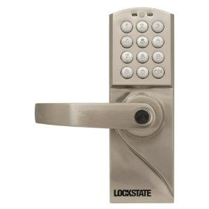 LockState LS-RDJ-L-S 10-Code Keyless Digital Door Lock, Left-Hand, Silver