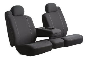 Fia SP87-7 BLACK Custom Fit Front Seat Cover Bench Seat - Poly-Cotton, (Black)