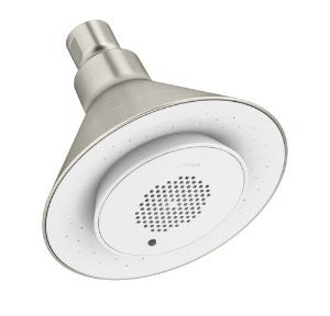 KOHLER K-9245-BN 2.5 GPM Moxie Showerhead and Wireless Speaker, Vibrant Brushed Nickel