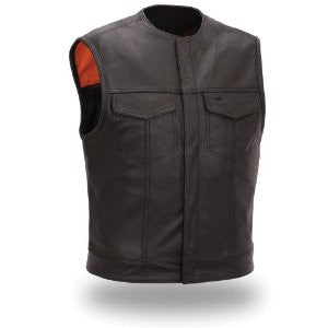 First Manufacturing Men's Concealed Snaps Clean Look Vest (Black, XXX-Large)
