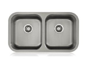 Lenova SS-CL-D1 16-Gauge Stainless Steel Classic Equal Double Bowl Undermount Kitchen Sink