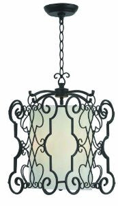 World Imports 7503-42 Amelia Collection 3-Light Iron Pendant, Rust
