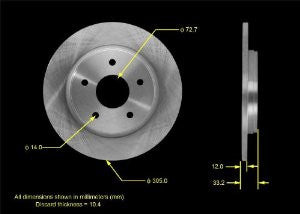 Bendix PRT5844 Brake Rotor