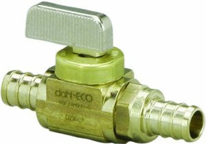 Viega 46031 PureFlow Zero Lead PEX Crimp Ball Valve with 1/2-Inch by 1/2-Inch Crimp x Crimp, 100-Pack