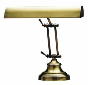 House of Troy P14-231-71 12-Inch Portable Desk/Piano Hinged Lamp, Antique Brass