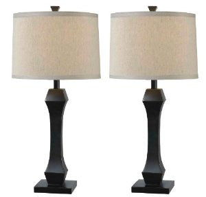 Kenroy Home 32121ORB Gemini Table Lamp Set, 2-Pack