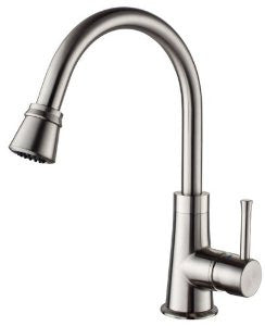 Kraus KPF-2220SN Single Lever Pull Out Kitchen Faucet, Satin Nickel