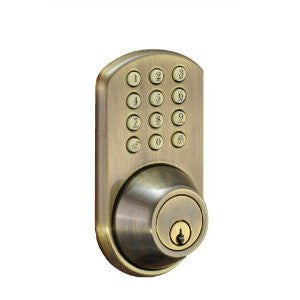 Morning Industry HF-01AQ Keypad Deadbolt, Antique Brass
