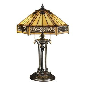 Quoizel Indus Tiffany 2 Lt Table Lamp