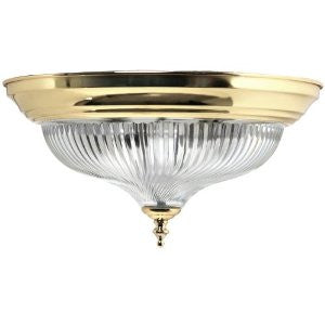Boston Harbor Two Light Ceiling Light Fixture 13" Polished Brass
