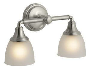 KOHLER K-10571-BN Devonshire Double Wall Sconce, Vibrant Brushed Nickel