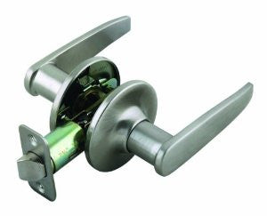 Design House 702092 Delavan Passage Lever Set with 2-Way Latch, Satin Nickel Finish