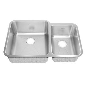 American Standard 16CR.331900.073 Prevoir 32.88-Inch Stainless Steel Undermount Double Combination Bowl with Small Bowl on Right Kitchen Sink, Radiant Silk