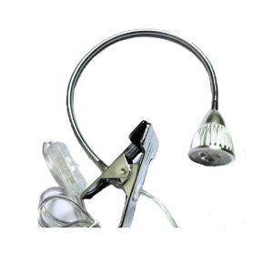 LENBO High Power 110V LED 4W Warm White Desk Lamp Table Light 50cm Flexible Tube Home Design Alu Material Bed lights Clip lighting 19.68 INCH LD43 Equivalent TO 35W Halogen