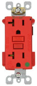 Leviton M7899-HGR 20 Amp, 125 Volt, Lev-Lok, Smartlock Pro, GFCI Receptacle, Hospital Grade, Red