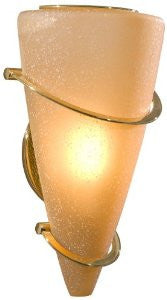 Holtkoetter 2969 PB TER Halogen Wall Sconce, Polished Brass with Terracotta Glass