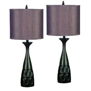 Kenroy Home 21072MBRZ Jules Table Lamp 2-Pack, Mahogany Bronze