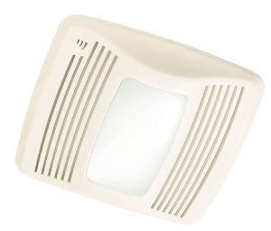 Broan QTX110SL Ultra-Silent Humidity-Sensing 110 CFM 0.9-Sones Bathroom Fan with 100-Watt Light and 4-Watt Nightlight