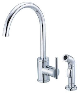 Danze D401558 Parma Single Handle Kitchen Faucet with Matching Side Spray, Chrome