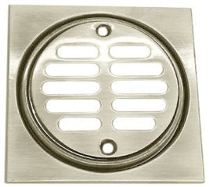 Mountain MT231/BRN Brushed Nickel 4-1/4" Shower Tile Square, Strainer & Crown Kit