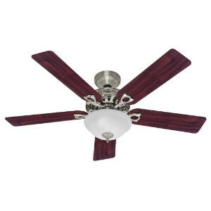 Hunter 22460 Astoria 52-Inch Five Blades Ceiling Fan, Brushed Nickel with Bowl