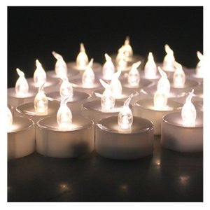 IMAGE® 24x Warm White LED Flickering Flashing Light Tea Light Flameless Candles For Wedding Christmas Outdoor Party Decoration