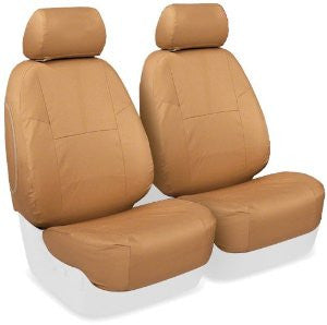 Coverking Custom-Fit Front Bucket Seat Cover - Poly Cotton Drill, Tan
