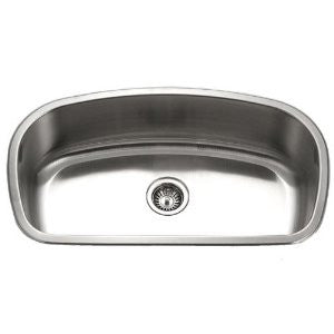 Houzer MB-3300-1 Medallion Gourmet 32-7/16-by-18-7/19-Inch Single Bowl Undermount Stainless Steel Sink