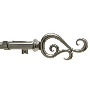 Levolor Scroll Rod Set, Satin Nickel, 3/4-Inch Diameter, 36 to 66-Inch Width