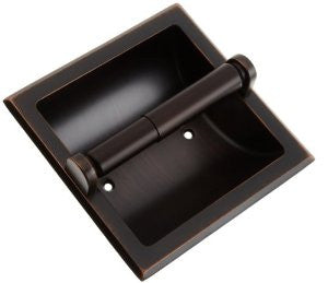 Taymor 01-ORB101SAL Residential Recessed Toilet Tissue Holder with Plated Bronze Aluminum Roller, Oil Rubbed Bronze