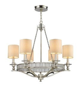 Elk 10167/6 Easton 6-Light Chandelier In Polished Nickel