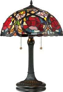 Quoizel TF879T Larissa 2 Light Tiffany Table Lamp