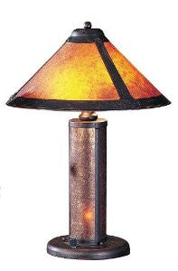 Cal Lighting BO-466 Gabriel Mica Column Table Light, Rust
