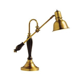 Kichler Lighting 70383 Westwood at Work Portable Adjustable 22-Inch Desk Lamp, Antique Brass with Metal Shade